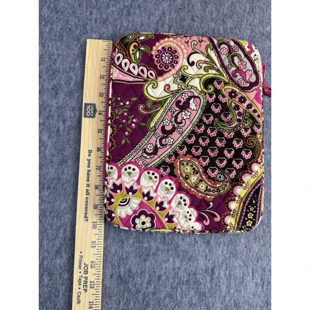 Vera Bradley‎ Small Tablet Sleeve Zipper Case Cover Very Berry Paisley Purple